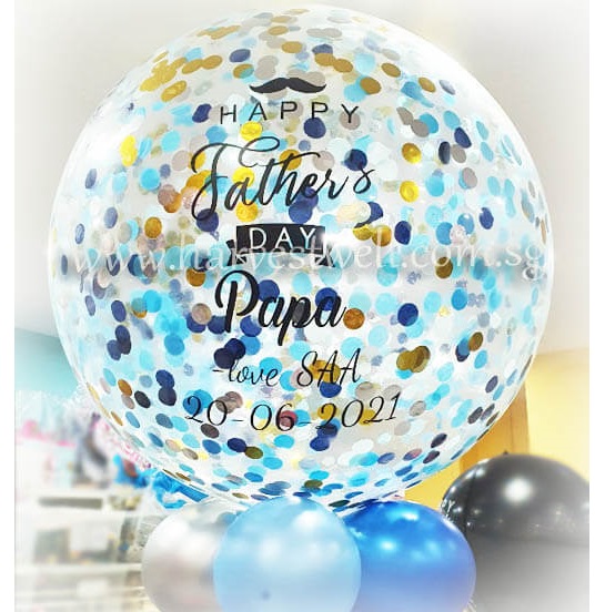 custom confetti jumbo balloon